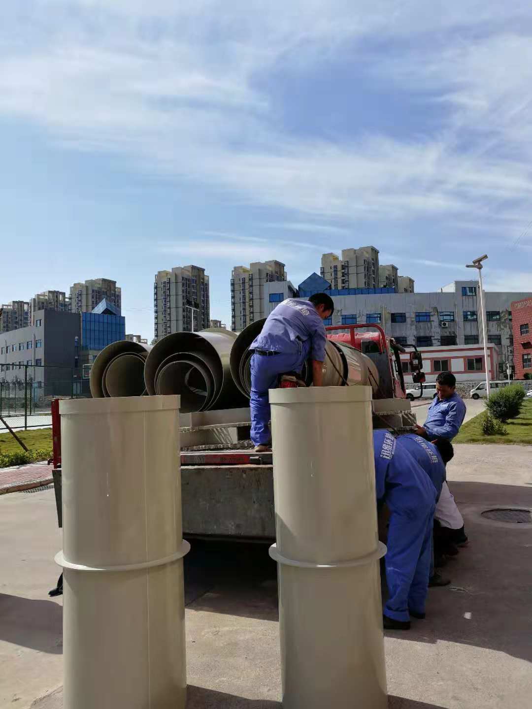 迅维环境废气处理湖北某项目施工现场